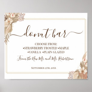 Donut Bar Sweets Table Wedding Reception Sign