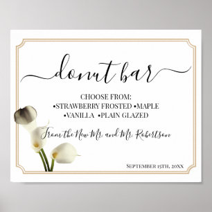 Donut Bar Sweets Table Wedding Reception Sign