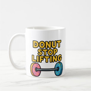 Donut Barbell Funny Gym Mug Sweet & Strong Fitne