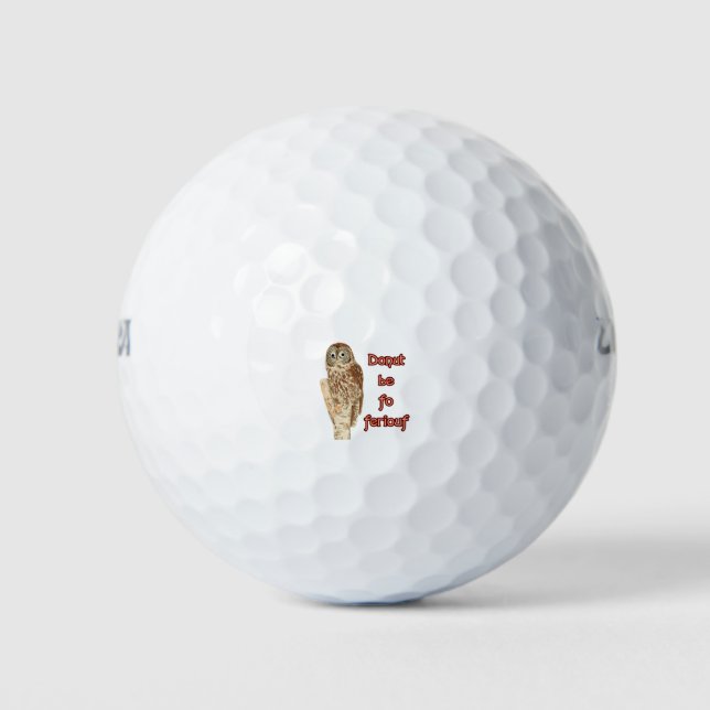 Donut be fo ferious owl golf balls (Front)