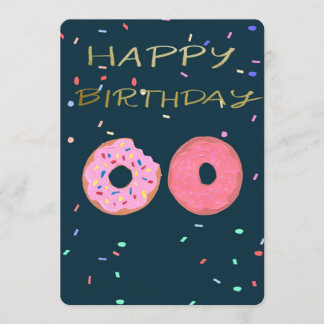 Donut Birthday Card. Invitation