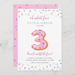 Donut Birthday Celebration | Three Invitation