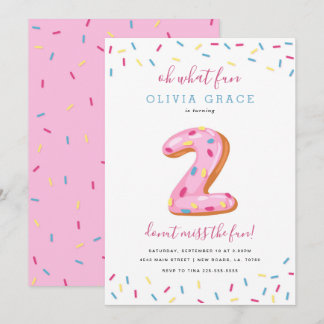 Donut Birthday Celebration | Two Invitation