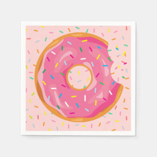 Donut Birthday Donut with sprinkles birthday Napkins