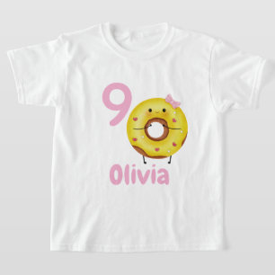 Donut Birthday Girl Shirt Personalized with Name