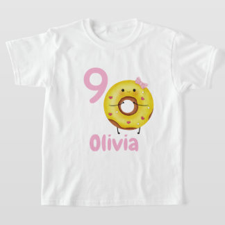 Donut Birthday Girl Shirt Personalized with Name 