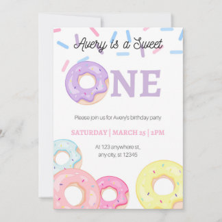 Donut Birthday Invitation