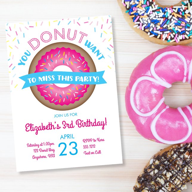 Donut Birthday Invitation (Creator Uploaded)