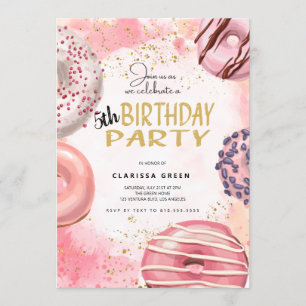Donut Birthday Invitation