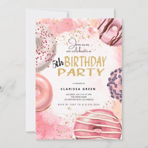 Donut Birthday Invitation