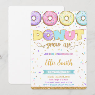 Donut Birthday Invitation