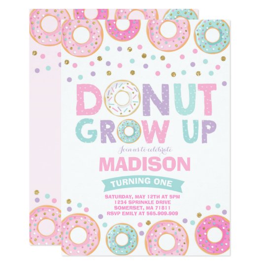 donut birthday invitation donut