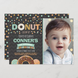 Donut Birthday Invitation Donut Grow Up Party