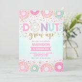Donut Birthday Invitation Donut Grow Up Party (Standing Front)