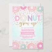 Donut Birthday Invitation Donut Grow Up Party (Front)
