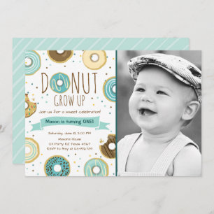 Donut Birthday Invitation Donut Grow Up Party