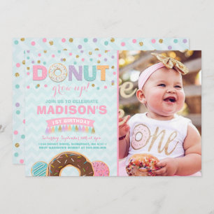 Donut Birthday Invitation Donut Grow Up Party