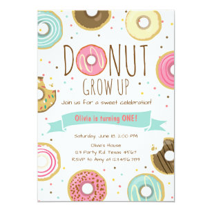 Donut Birthday Invitations Zazzle