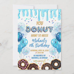 Donut Birthday Invitation Sweet Donut Party Invi