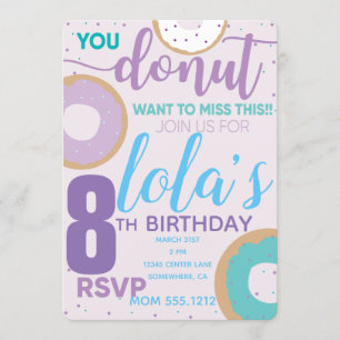 DONUT BIRTHDAY INVITE