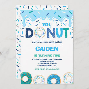Donut Birthday Invite You Donut Want To Miss This