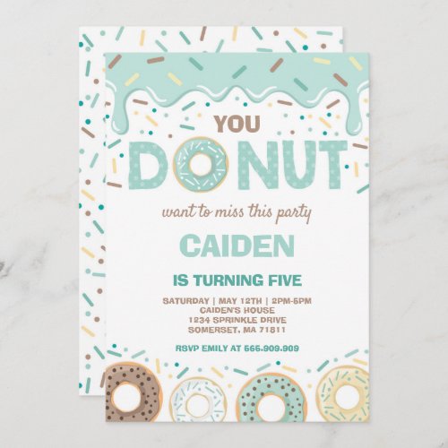 Donut Birthday Invite You Donut Want To Miss This