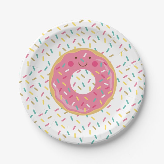 Donut Birthday Paper Plates (Front)