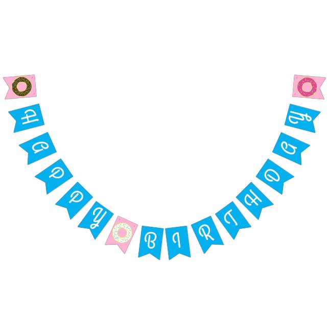 Donut Birthday Party Bunting Flags (All)