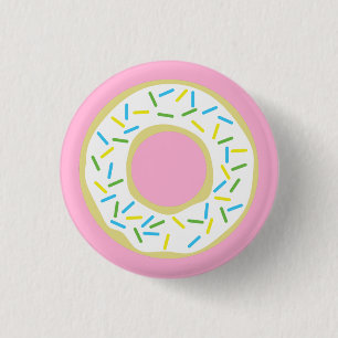Donut Birthday Party Button