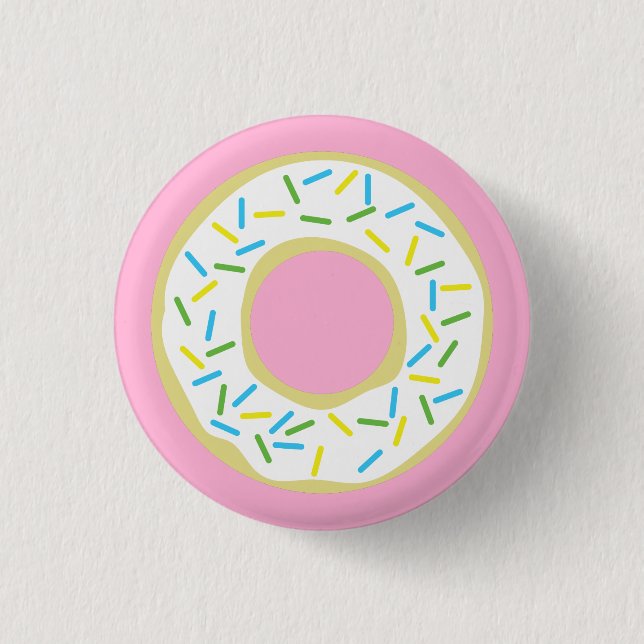 Donut Birthday Party Button (Front)