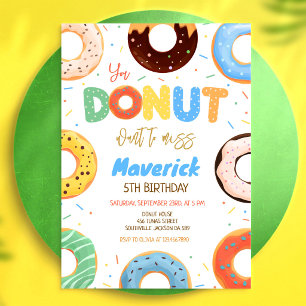 Donut Birthday Party Invitation