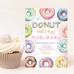Donut Birthday Party Invitation