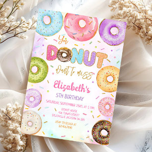 Donut Birthday Party Invitation