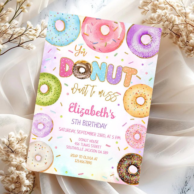 Donut Birthday Party Invitation (Creator Uploaded)