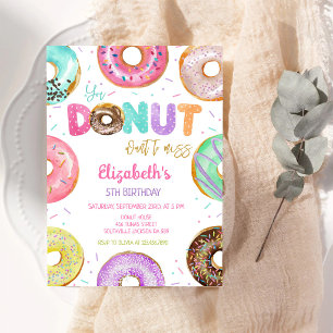 Donut Birthday Party Invitation