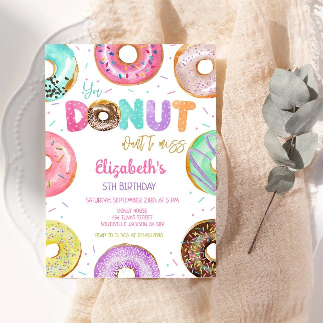 Donut Birthday Party Invitation (Creator Uploaded)