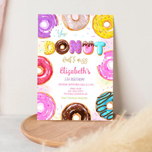 Donut Birthday Party Invitation