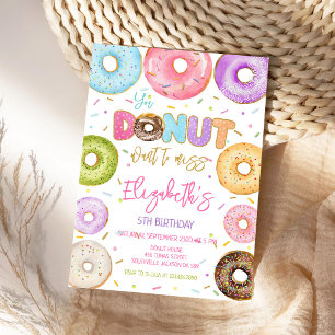 Donut Birthday Party Invitation