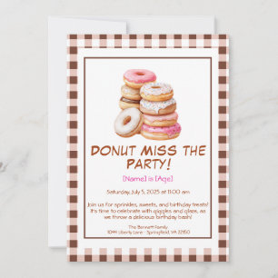 Donut Birthday Party Invitation – Colorful & Fun