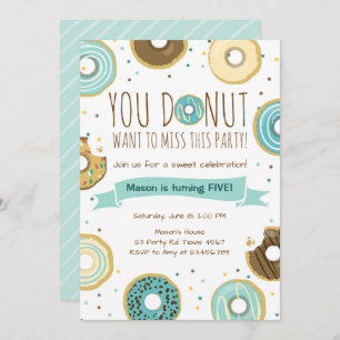 Donut Birthday Party Invitation Donut Want To Miss