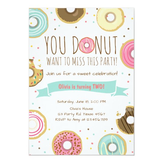 Donut Birthday Party Invitations 5