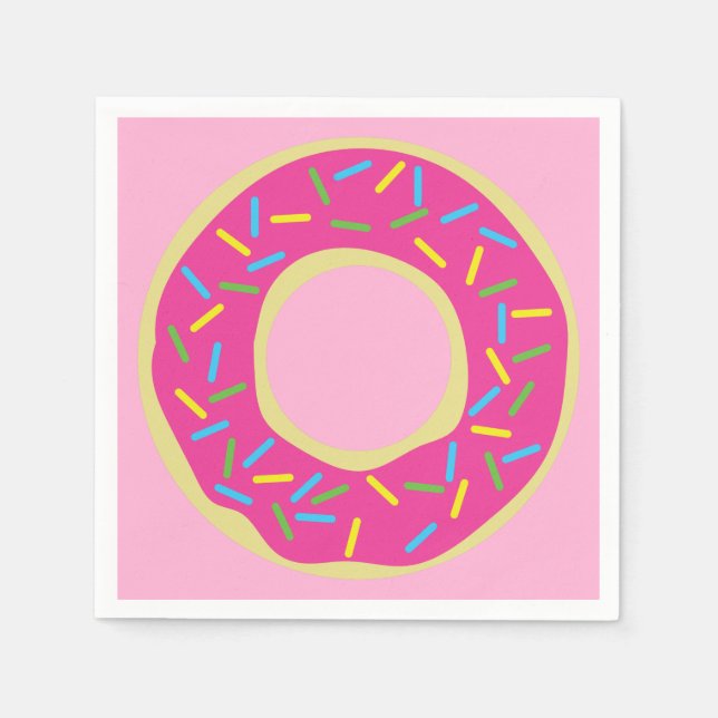 Donut Birthday Party Napkins (Front)