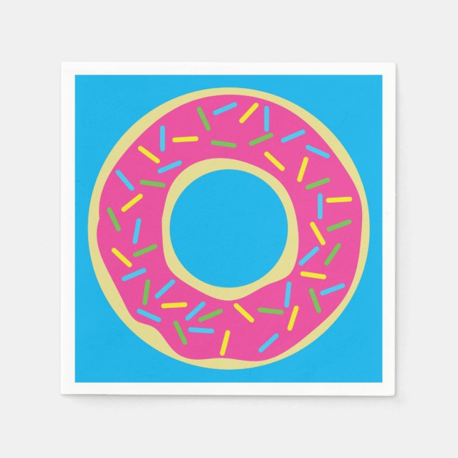 Donut Birthday Party Napkins (Front)