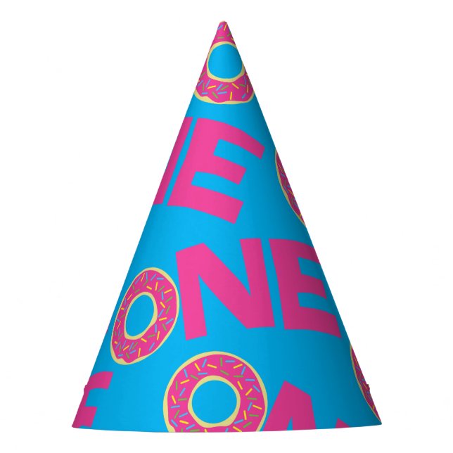 Donut Birthday Party Party Hat (Front)