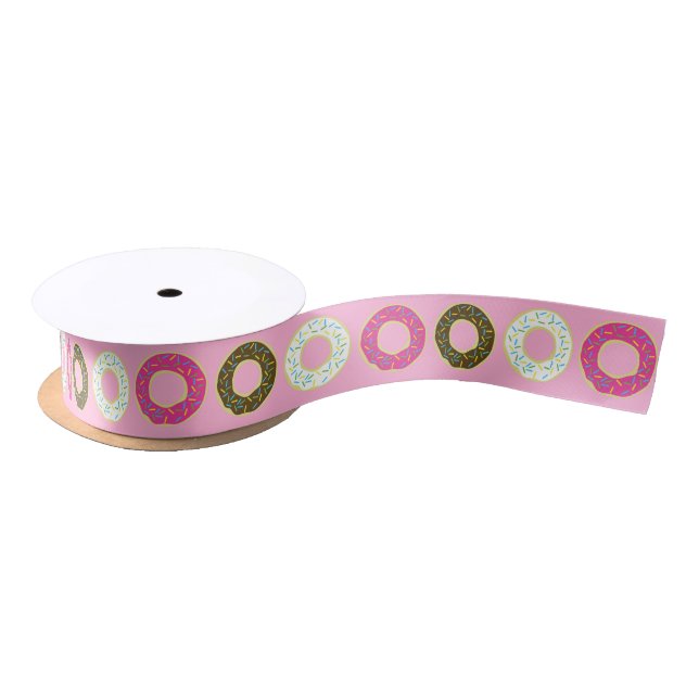 Donut Birthday Party Satin Ribbon (Spool)