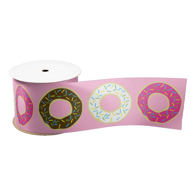 Donut Birthday Party Satin Ribbon (Spool)