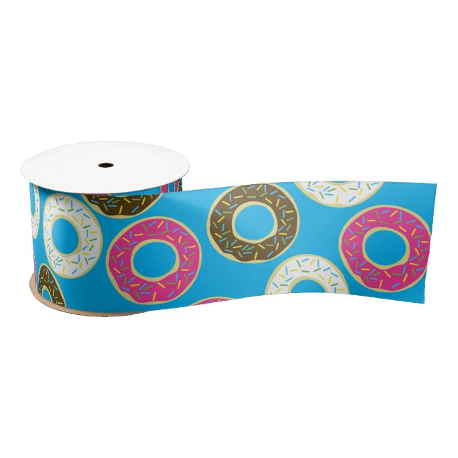 Donut Birthday Party Satin Ribbon (Spool)