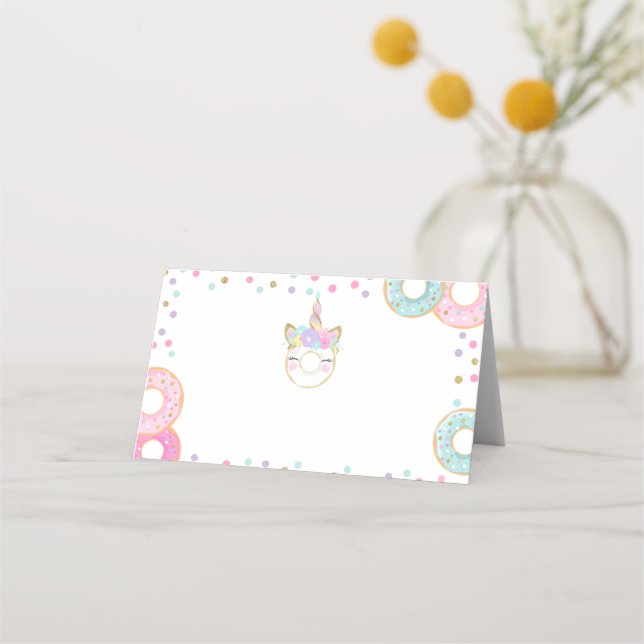 Donut Birthday Place Card Donut Table Number (Front)
