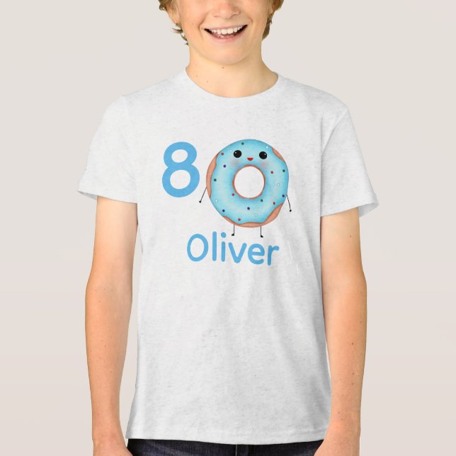 Donut Birthday Shirt Personalized with Name  (Front)