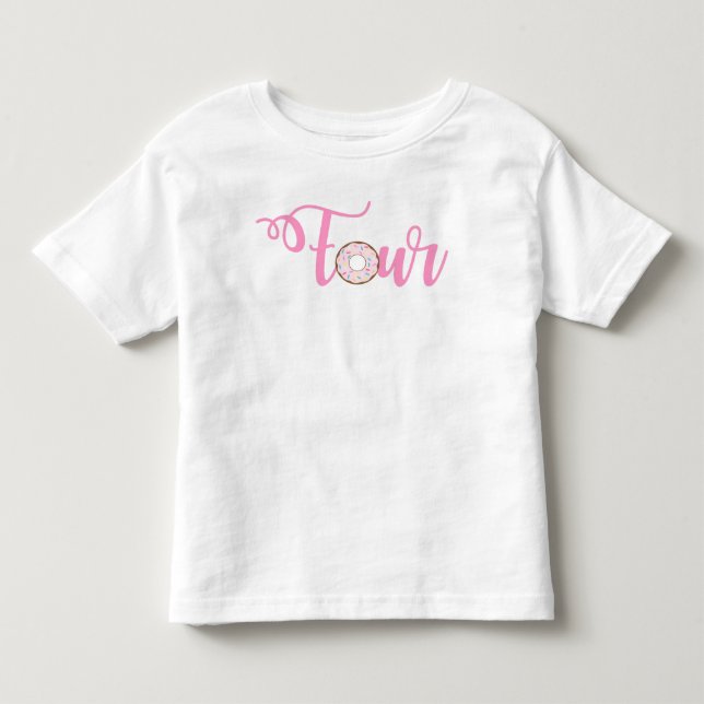 Donut Birthday T-Shirt Four-Ever Sweet T-Shirt (Front)